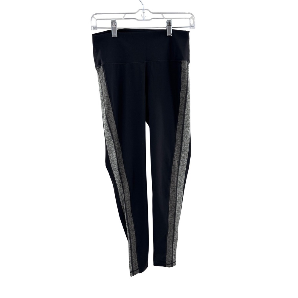 Vuori Black Athleisure Leggings Side Stripe Athletic Workout Gym Pants Medium